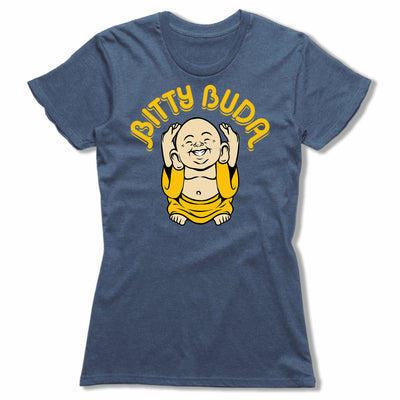 Logo-Bitty-Buda-Women-T-Shirt-Blue