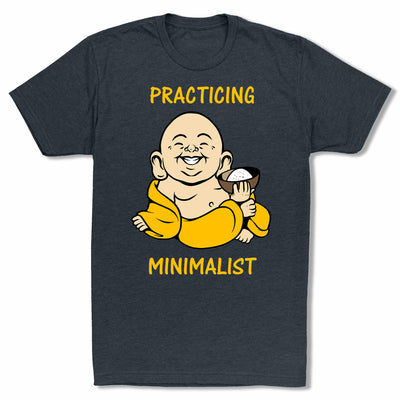 Practicing-Minimalist-Bitty-Buda-Men-T-Shirt-Navy