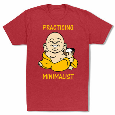 Practicing-Minimalist-Bitty-Buda-Men-T-Shirt-Red