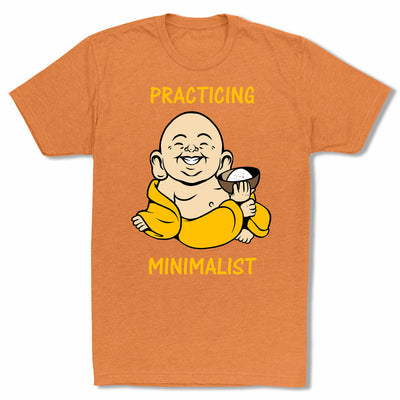 Practicing-Minimalist-Bitty-Buda-Men-T-Shirt-Orange